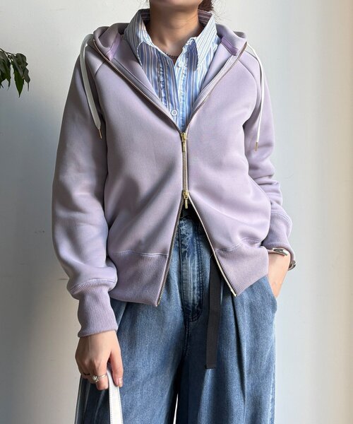 DouDou（ドゥドゥ） パーカー プラムダンボールジップフーディー