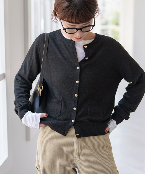 Spick＆Span（スピック アンド スパン） カーディガン VIS/Wコンパクト