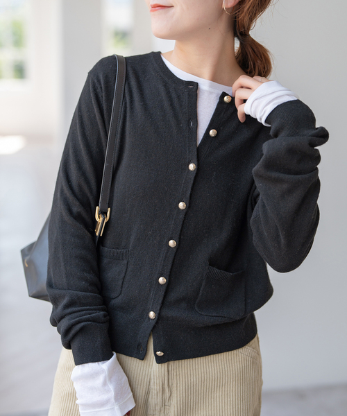 Spick＆Span（スピック アンド スパン） カーディガン VIS/Wコンパクト