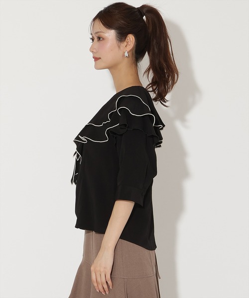 AND COUTURE（アンドクチュール） ブラウス シャツ ラッフルハーフ