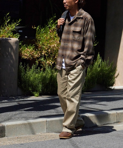 TOWNCRAFT（タウンクラフト） シャツ WOOL CHECK LOOP COLLAR SHIRTS
