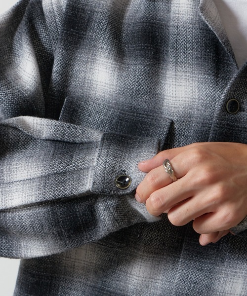 TOWNCRAFT（タウンクラフト） シャツ WOOL CHECK LOOP COLLAR SHIRTS
