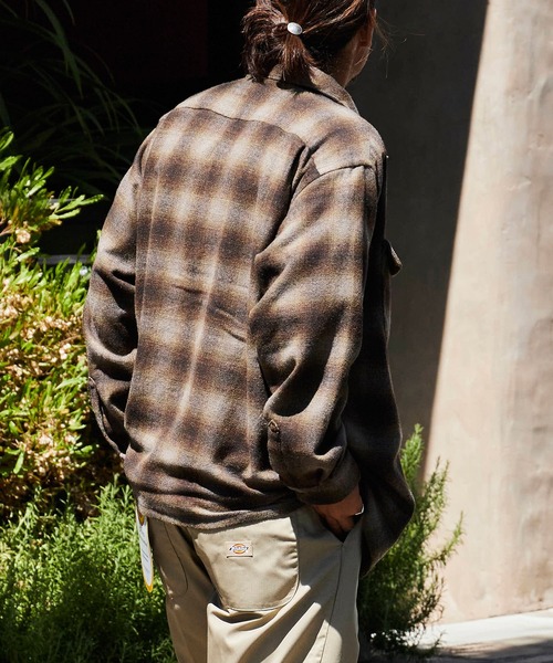 TOWNCRAFT（タウンクラフト） シャツ WOOL CHECK LOOP COLLAR SHIRTS