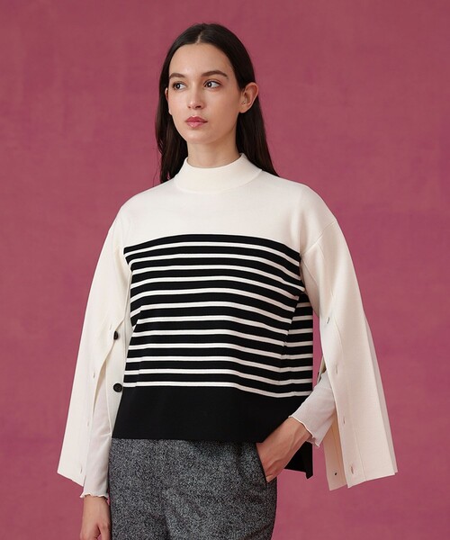 ANAYI（アナイ） ニット セーター メリノウール釦スリーブ プル