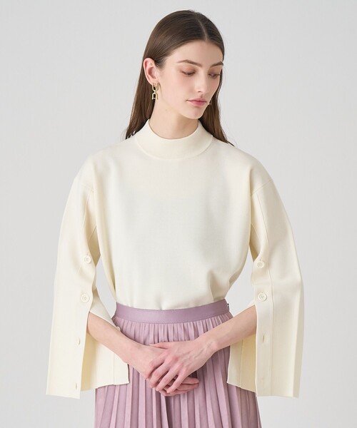 ANAYI（アナイ） ニット セーター メリノウール釦スリーブ プル