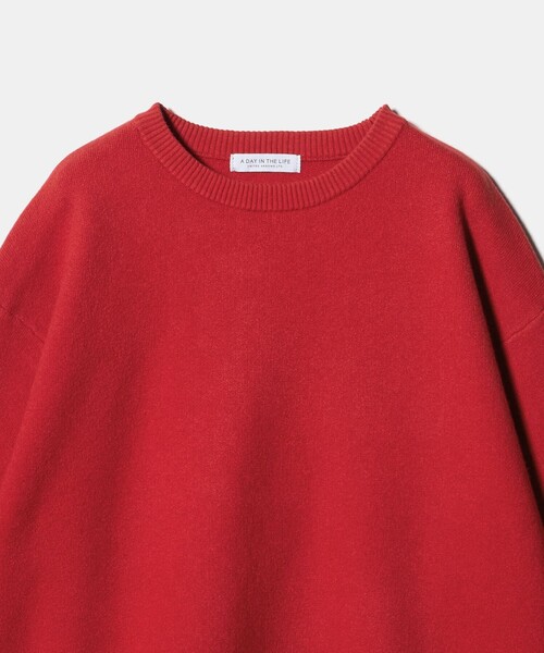 エーピーストゥディオ　エブリデイアイライク　クラシッククルーネックセーター　赤 エーピーストゥディオ エブリデイアイライク クラシッククルーネック