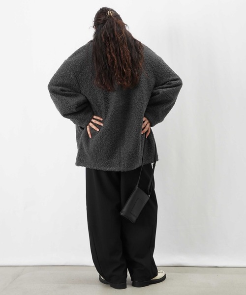 on court Jacket レディースMサイズ　新品・未使用 DETAILS ジャケット ノーカラージャケット women/ノーカラーコクーン