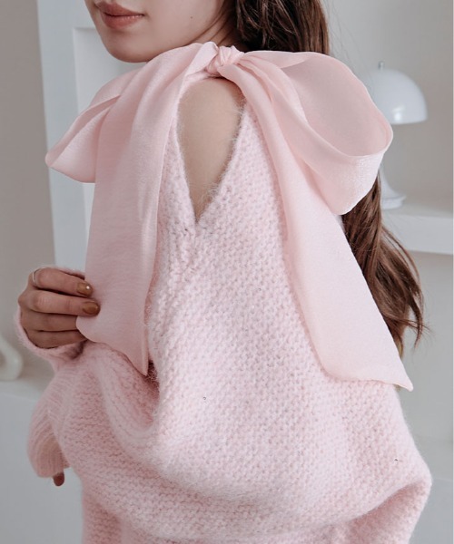ロロピアーナ ベビーカシミヤ 長袖 ニット セーター スパンコール 38 ピンク ROPE' PICNIC（ロペ ピクニック） ニット セーター スパンコール混