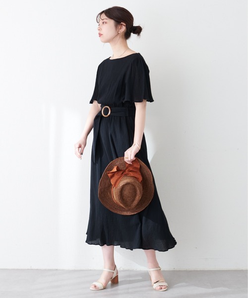 「natural couture」 半袖ワンピース FREE ブルー レディース_画像2