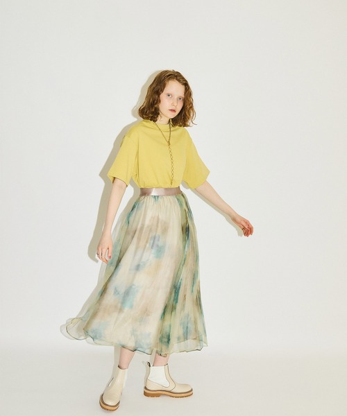 「PUBLIC TOKYO」 フレアスカート FREE カーキ レディース_画像6