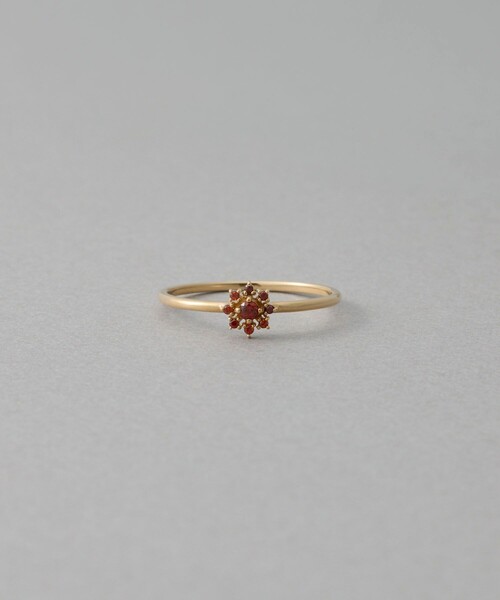 ete（エテ） 指輪 リング 「ガーネット」 K10YG ポム リング