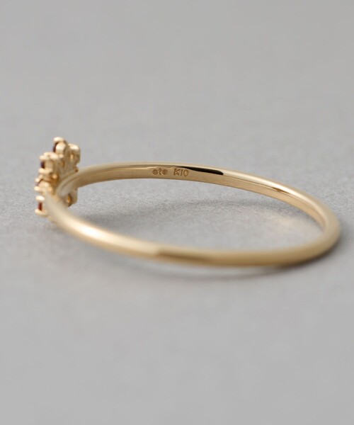 ete（エテ） 指輪 リング 「ガーネット」 K10YG ポム リング