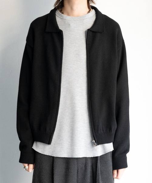 Casper John（キャスパージョン） ブルゾン アウター Knit blouson