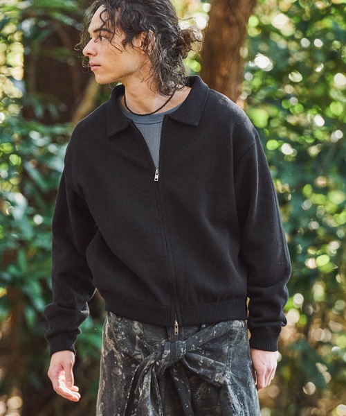 Casper John（キャスパージョン） ブルゾン アウター Knit blouson