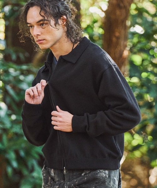 Casper John（キャスパージョン） ブルゾン アウター Knit blouson
