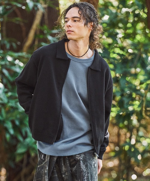 Casper John（キャスパージョン） ブルゾン アウター Knit blouson 