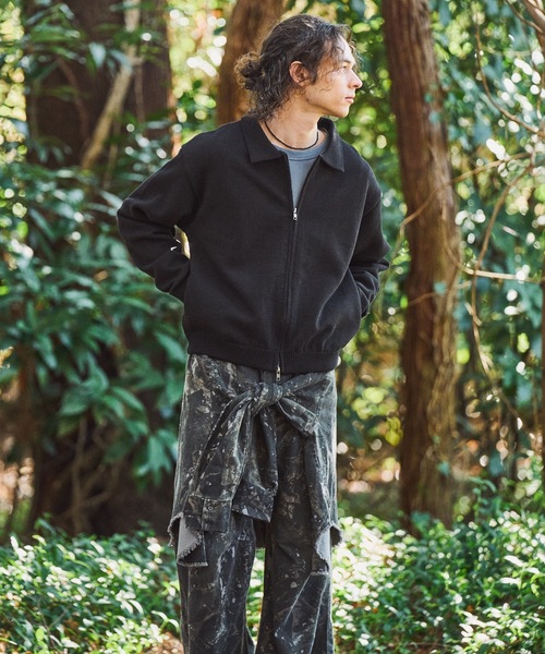 Casper John（キャスパージョン） ブルゾン アウター Knit blouson 