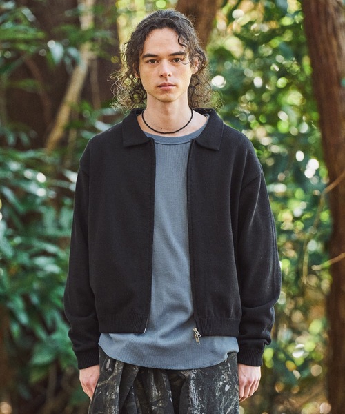 Casper John（キャスパージョン） ブルゾン アウター Knit blouson 