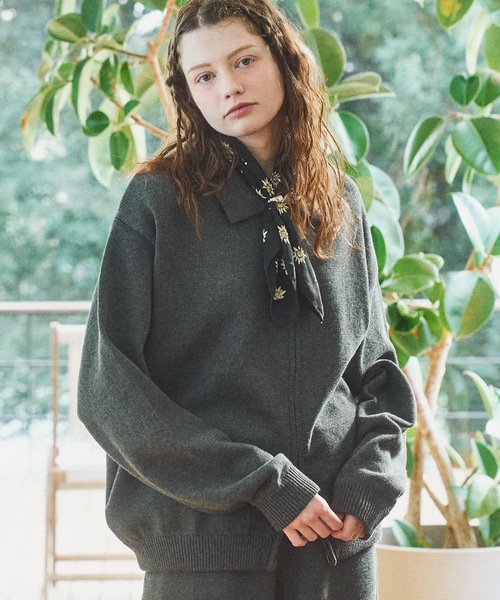 Casper John（キャスパージョン） ブルゾン アウター Knit blouson