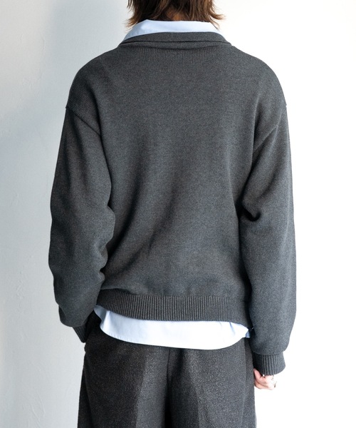Casper John（キャスパージョン） ブルゾン アウター Knit blouson 