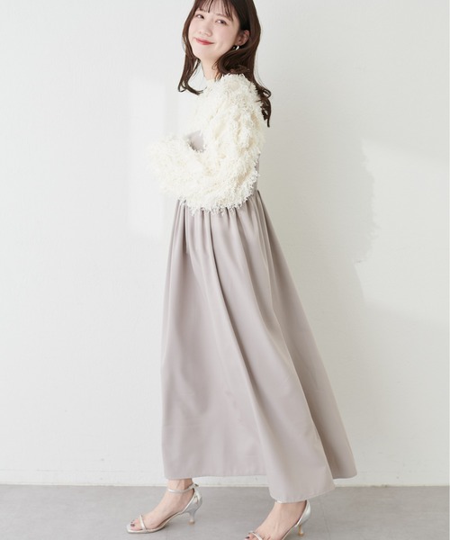 「natural couture」 キャミソールワンピース MEDIUM チャコールグレー レディース_画像5