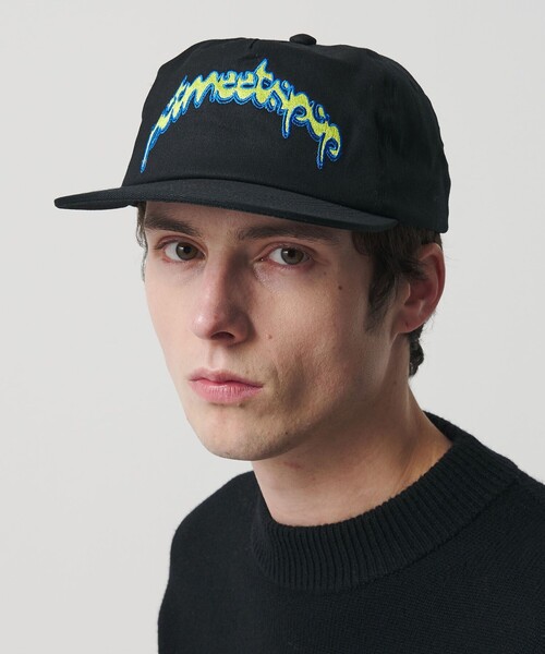 キャップ 帽子 「POT MEETS POP」ロゴ グラフィック 刺繍 メンズ