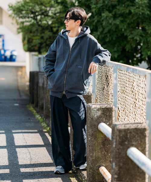 NAUTICA（ノーティカ） パーカー ピグメント加工 HIDDEN LOGO