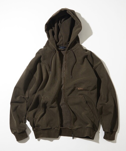 NAUTICA（ノーティカ） パーカー ピグメント加工 HIDDEN LOGO