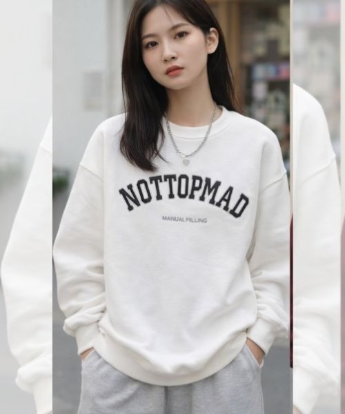 I.O.E トレーナー スウェット 韓国スタイルカレッジロゴスウェット