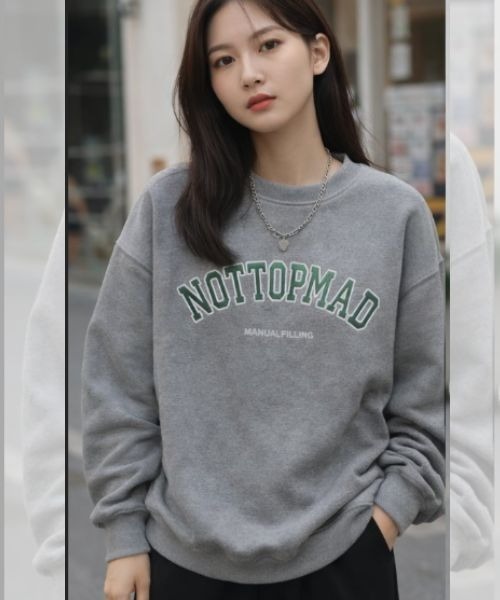 I.O.E トレーナー スウェット 韓国スタイルカレッジロゴスウェット