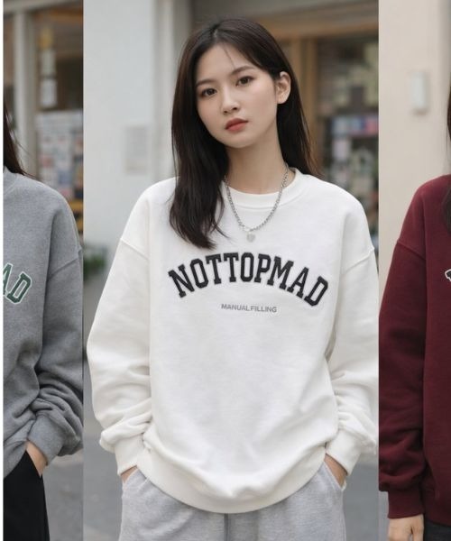 I.O.E トレーナー スウェット 韓国スタイルカレッジロゴスウェット