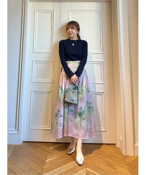 【新品】LOULOU WILLOUGHBY シルクオーガンジー花柄スカート LOULOU WILLOUGHBY（ルルウィルビー） スカート 「LOULOU WILLOUGHBY