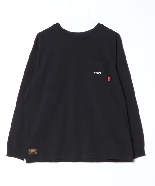WTAPS（ダブルタップス） ワンポイント長袖Tシャツ S ブラック メンズ