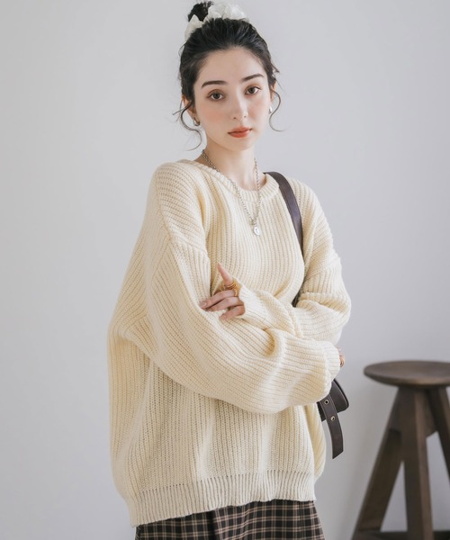 「Rocky Monroe」 長袖ニット M ブルーグリーン メンズ_画像2