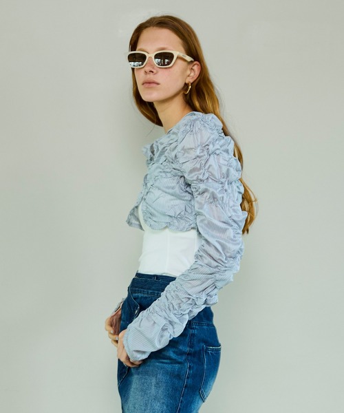 【新品未使用】メゾンスペシャル　2WAYシャーリングボレロ MAISON SPECIAL(メゾンスペシャル)｜2way Shirring Bolero/2WAY