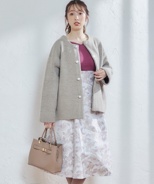 「12Twelve Agenda」 ニットカーディガン M アイボリー レディース_画像4