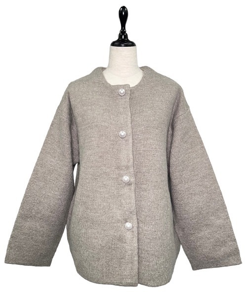 「12Twelve Agenda」 ニットカーディガン M アイボリー レディース_画像7