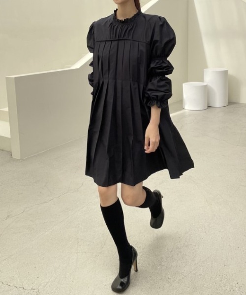 「deux amour」 長袖ワンピース MEDIUM 杢グレー レディース_画像2