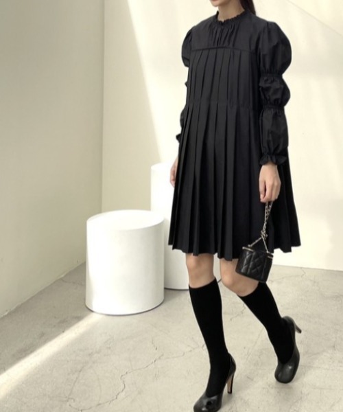 「deux amour」 長袖ワンピース MEDIUM 杢グレー レディース_画像3