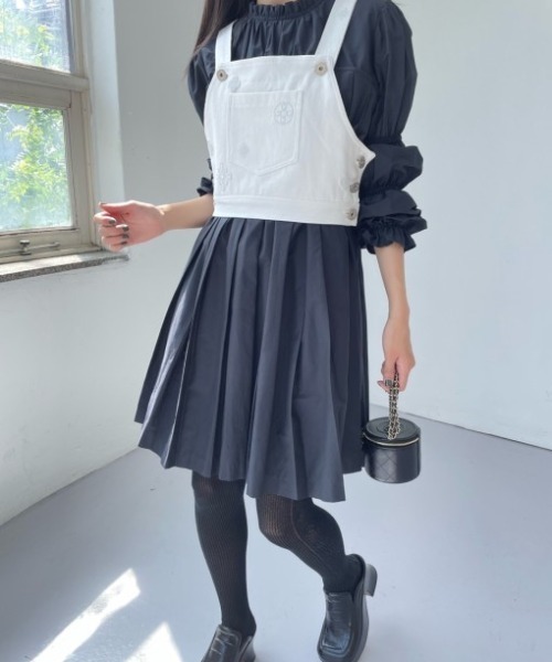 「deux amour」 長袖ワンピース MEDIUM 杢グレー レディース_画像5