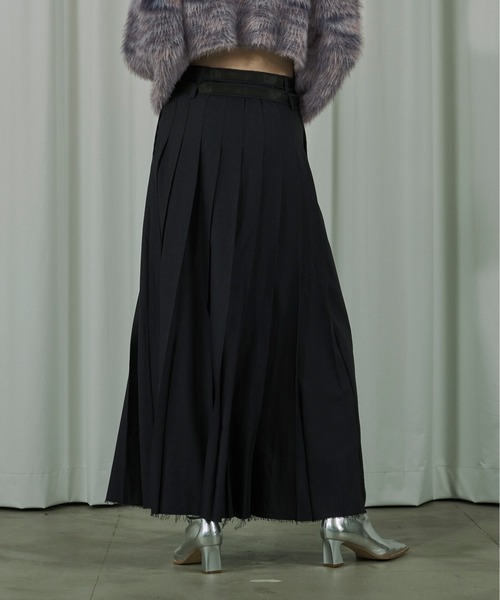 「Ezick」 プリーツスカート FREE グレー レディース_画像2