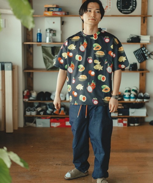 「gym master」 半袖Tシャツ MEDIUM ブラック系その他 メンズ_画像7