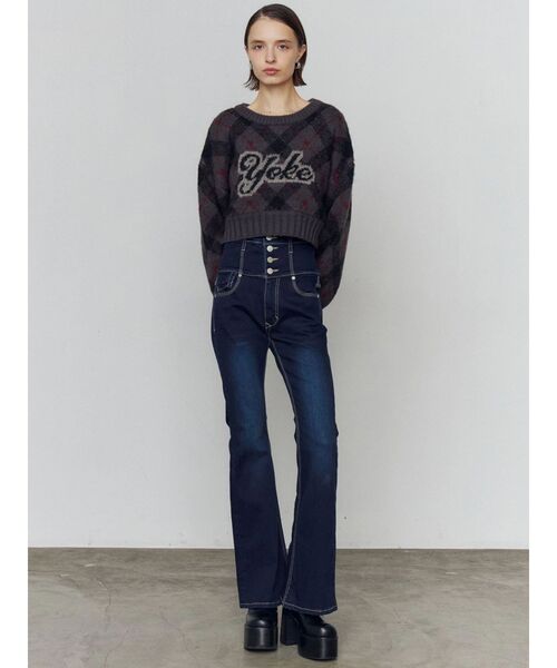 EMODA（エモダ） ジーンズ デニム デニムパンツ バックリボンフレア