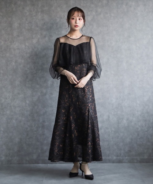 birei ドレス エンブロイダリーチュールコンビドレス : ZOZOTOWN Yahoo