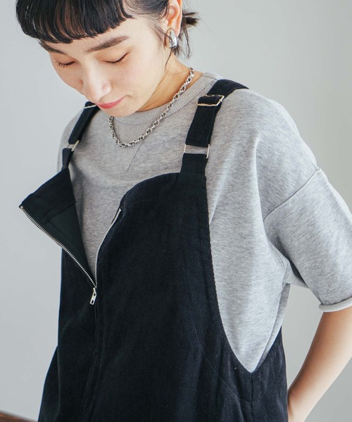 「DOUX ARCHIVES」 サロペットスカート 38 グレイッシュベージュ レディース_画像3