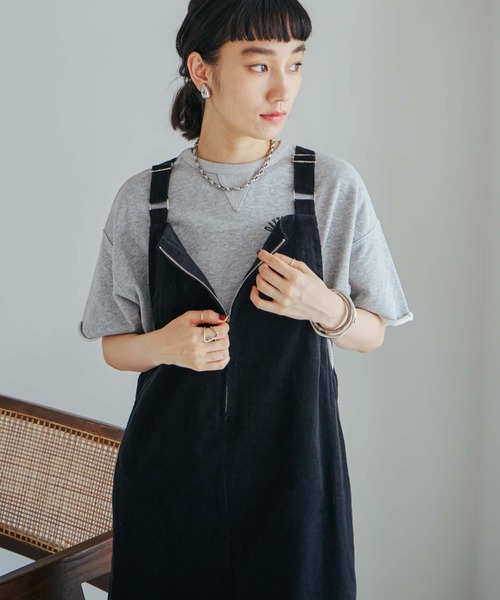 「DOUX ARCHIVES」 サロペットスカート 38 グレイッシュベージュ レディース_画像5