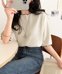tシャツ 半袖 さりげない配色メロウで1枚でお...の詳細画像4