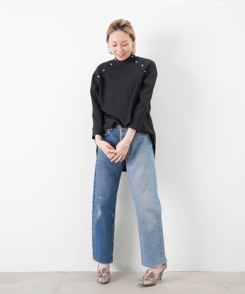 「LUCA/LADY LUCK LUCA」 長袖ブラウス FREE ライトグレー レディース_画像3