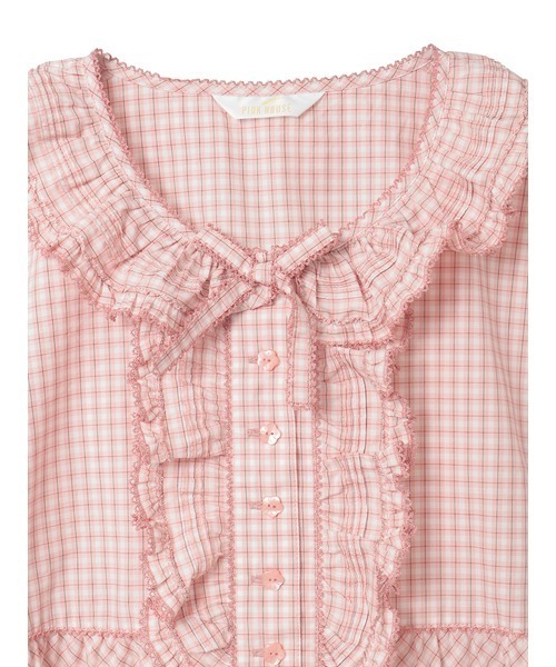 PINK HOUSE（ピンクハウス） ブラウス シャツ 苺ブーケ刺繍入り