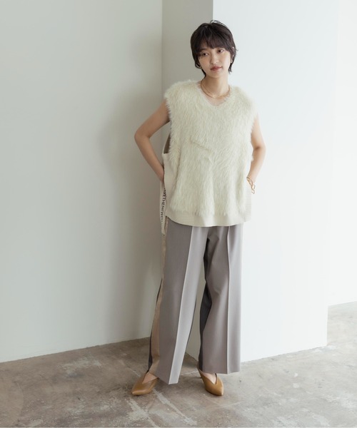 「Eimee Law」 ニットベスト 38 アイボリー レディース_画像2